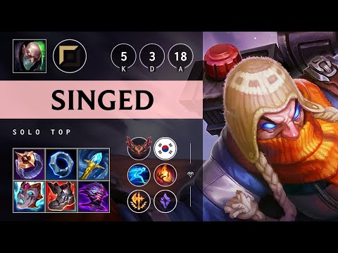 Singed Top vs Gangplank - KR Grandmaster Patch 25.09