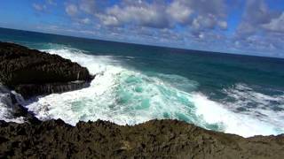 preview picture of video 'Pounding waves crash at blowhole in Isabela, Puerto Rico'