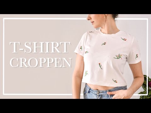 Easily shorten/crop & hem a T-shirt for beginners! Step by step | Sewing basics #4