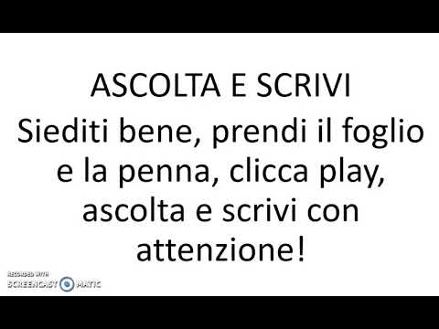 1 Ascolta e scrivi  testo con e è