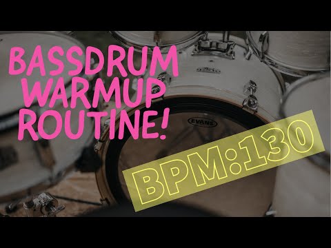 Bass Drum Warmup Routine  Playalong BPM: 130