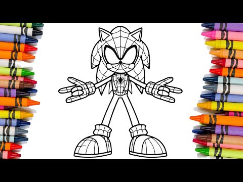 how to coloring sonic became spidey