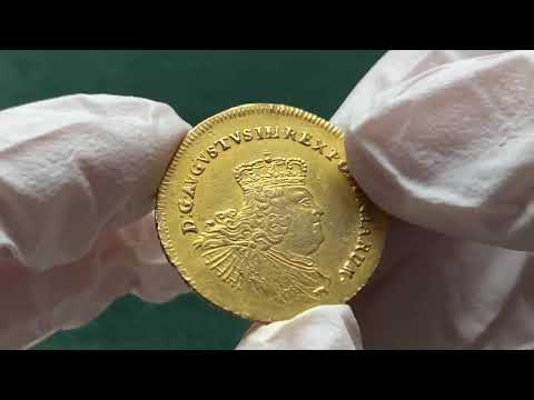 A15, August III, 5 talarów 1755 EC, Lipsk, August d’Or