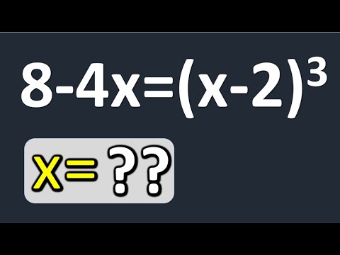Cómo resolver ecuaciones. Ecuación cúbica. 8-4x=(x-2)³