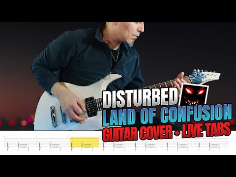 DISTURBED | LAND OF CONFUSION guitar cover with SOLO and accurate live TABS