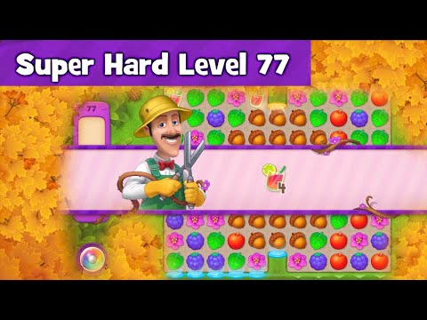 Gardenscapes Super Hard Level 77 | No Boosters | Playrix