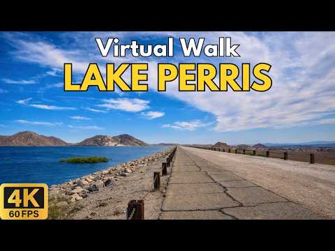 4K Treadmill Walk Along Lake Perris | 103-Minute Flat Scenic POV Shoreline Path
