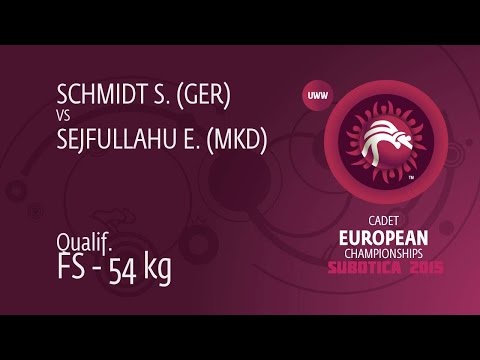 Qual. FS - 54 kg: E. SEJFULLAHU (MKD) df. S. SCHMIDT (GER), 9-1