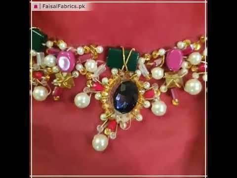 MUSHQ Monsoon Wedding Unstitched Luxury Chiffon 3Pc Suit - MOLTEN LAVA