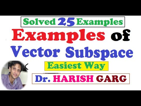 Various Examples of Vector Subspaces | Easiest Way
