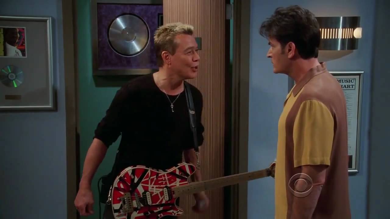 Eddie Van Halen on Two and a Half Men (S07E01) - YouTube