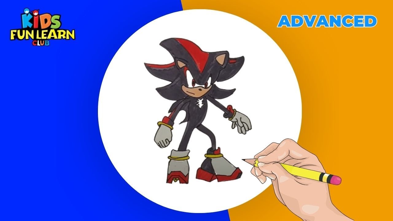 How To Draw Shadow the Hedgehog for Kids