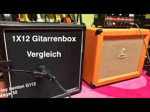 1x12 Gitarrenbox, Orange vs. Harley Benton, Vintage 30