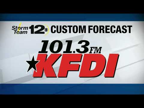 Storm Team 12 Custom Forecast 101.3 FM KFDI Message