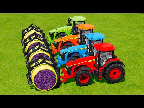 HARVESTING AND LOAD LAVENDER WITH JOHN DERRE TRACTORS -   Farming Simulator 22