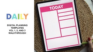 Daily Digital Planning Templates Vol 1-3 Walkthrough