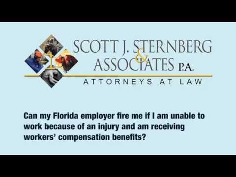 Can My Florida Employer Fire Me if I Am Unable To Work Because of An Injury And Am Receiving Workers