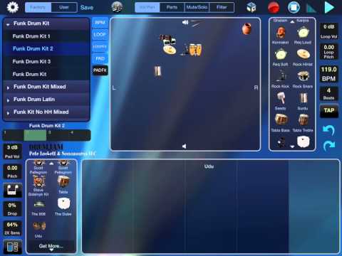 DrumJam By Sonosaurus LLC - iPad Music Applications - Demonstration