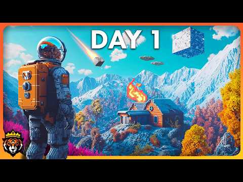 Day 1 in this EPIC New Space Survival Game - Cubic Odyssey Gameplay...