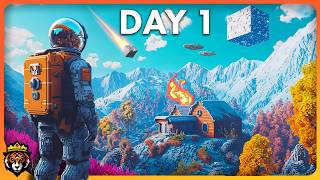 Day 1 in this EPIC New Space Survival Game - Cubic Odyssey Gameplay...