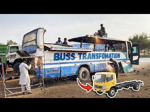 Unbelievable! Pakistani Mechanic Turns SCRAP Bus into Heavy Duty Truck 😱