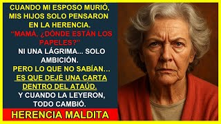 Al morir mi esposo, mis hijos corrieron por la herencia, pero nadie esperaba la carta en su ataúd