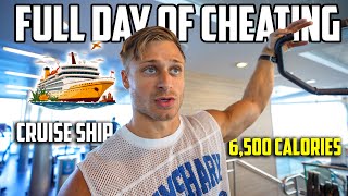 6,000+ CAL FULL DAY OF EATING On A Cruise Ship | Day of Cheat Meals