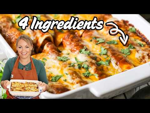 4 Ingredient EASY Chicken Enchiladas