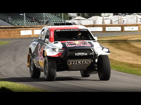2022 Dakar-winning Toyota GR DKR Hilux T1+ in action at Goodwood Festival of Speed!