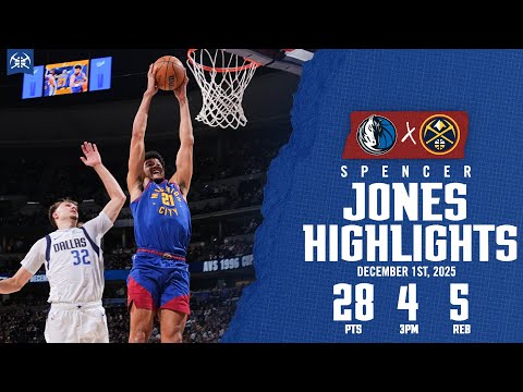Spencer Jones 28-Point Game | Highlights vs. DAL 12/1/25