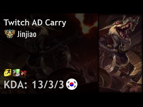 Twitch AD Carry vs Jhin - Jinjiao - KR Challenger Patch 7.13