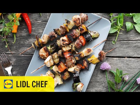 Lidl Chef by David Skoko: Pileći i teleći ražnjići na grillu