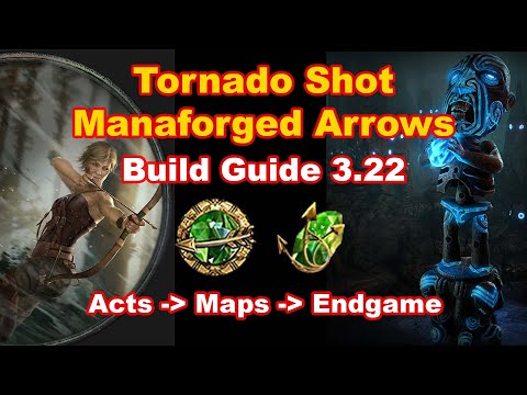 [POE 3.22] Tornado Shot Manaforged Arrows Deadeye | INSANE Mapper | Beginner Build Guide