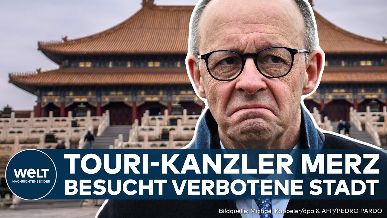 CHINA: Sightseeing neben knallharten Verhandlungen! Merz besucht Verbotene Stadt in Peking
