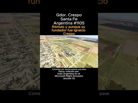 Gobernador Crespo, Santa Fe desde el Microsoft Flight Simulator #gobernadorcrespo #santafe #msfs