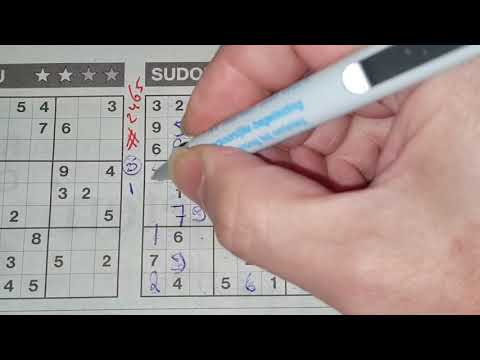 (#2465) Saturday. Three Stars Sudoku puzzle. Bonus Extra edition. 03-13-2021 Extra part 1 of 4