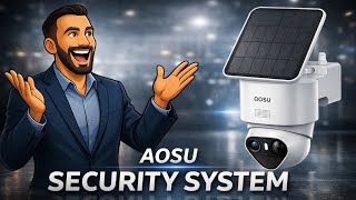 aosu 4K SolarCam T2 Ultra Security Camera with aosuCortex System | 4-Cam Kit, 360°Pan&Tilt