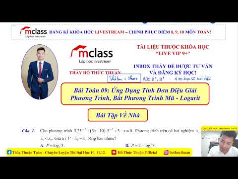 HÀM ĐẶC TRƯNG GIẢI PHƯƠNG TRÌNH MŨ-LOGARIT