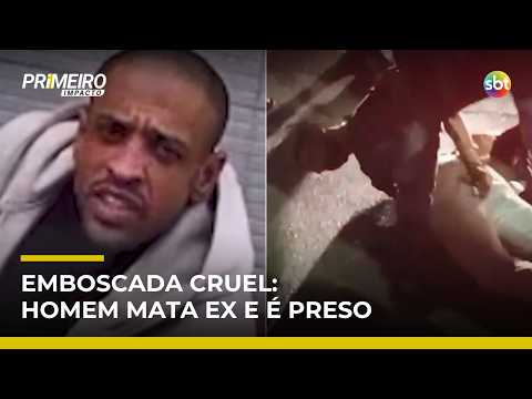 Homem espera ex em praça, mata vítima a tiros e é preso; áudio revela ameaças | #PrimeiroImpacto