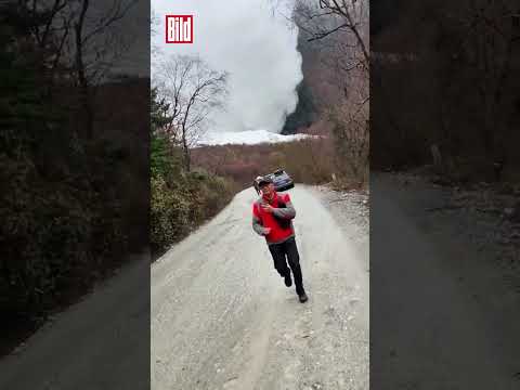 Lawine rast auf Wanderer zu – Todesangst #shorts