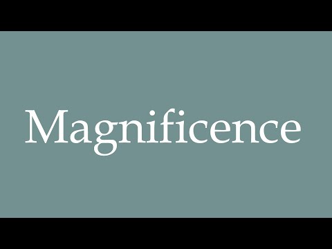 How to Pronounce ''Magnificence'' Correctly in French
