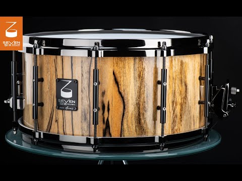 Seven Six Drum Company 7x14 Black and White Ebony Custom Snare Drum 2022 B+W Ebony High Gloss image 7