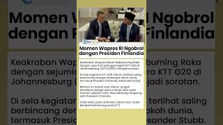 Momen Hangat Wapres Gibran Dengan Presiden Finlandia Jadi Sorotan di Forum KTT G20 Afrika Selatan