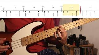 The Cure - Watching Me Fall bass cover (play-along tabs in video)