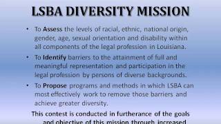 2010 LSBA Diversity Video Rules & Guidelines