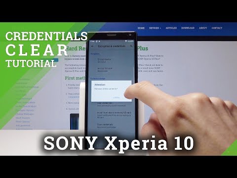 How to Clear Credentials on SONY Xperia 10 - Remove All Licenses