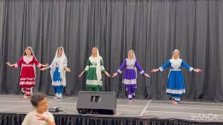 Afghan girls sing a song and dancing in folkfest i