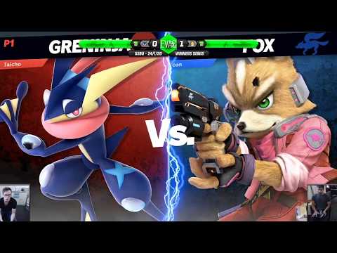 EVAC 24/1/20 - SSBU - DF | Taicho (Greninja) vs Con (Fox) - Winners Semis