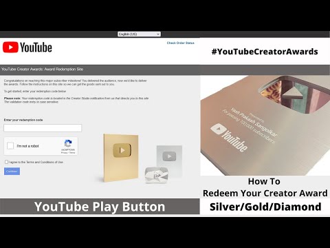 How to Claim Your YouTube Creator Award || SILVER / GOLD / DIAMOND