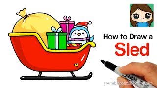 How to Draw a Christmas Sled Easy